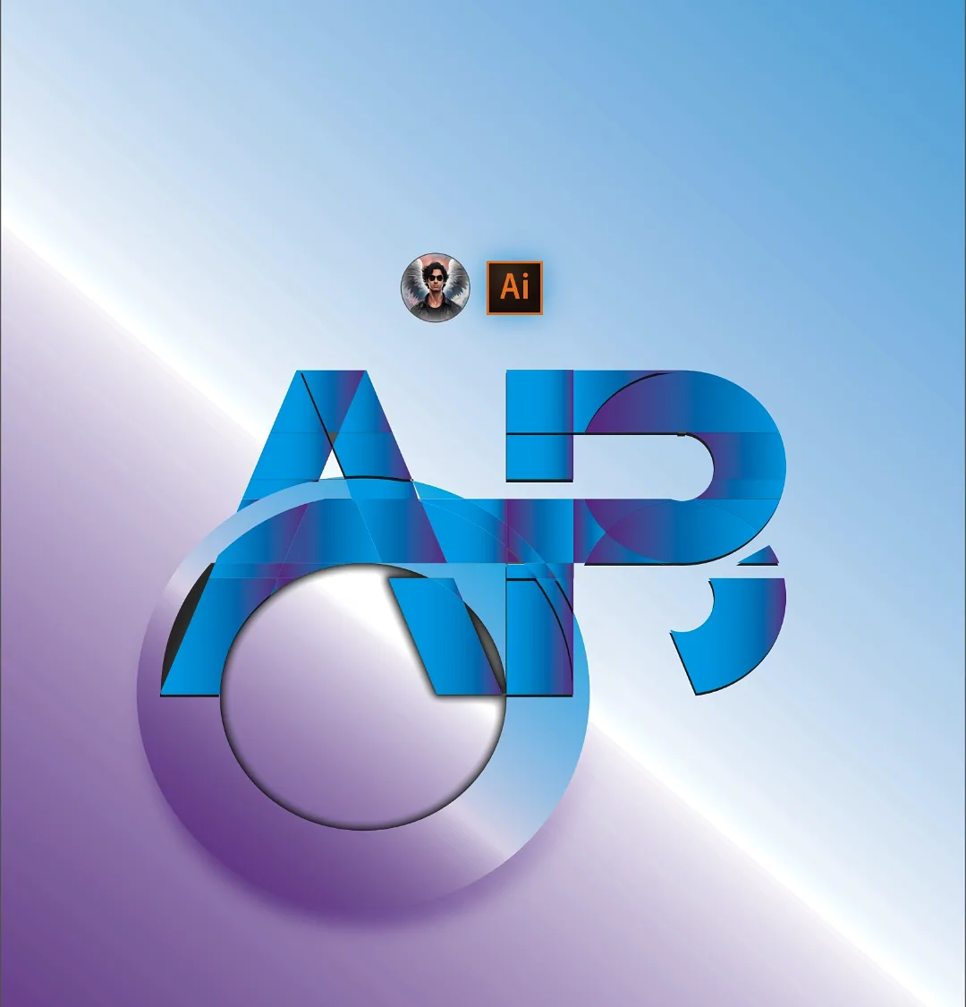 Letter A & B Joint Logo Design - Post